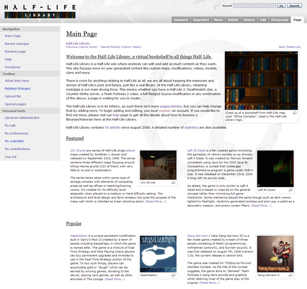 Half-Life Library - Main Page